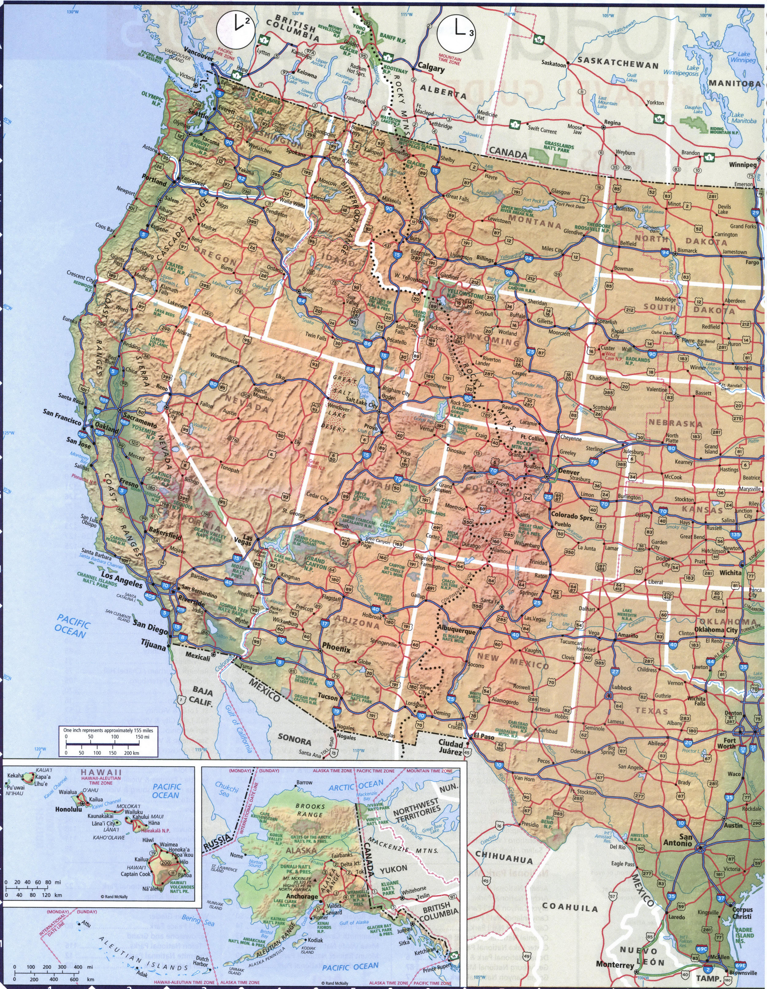 Map West Coast US