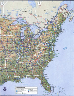 map Eastern USA