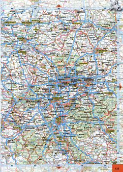 map Western Germany Deutschland cities roads