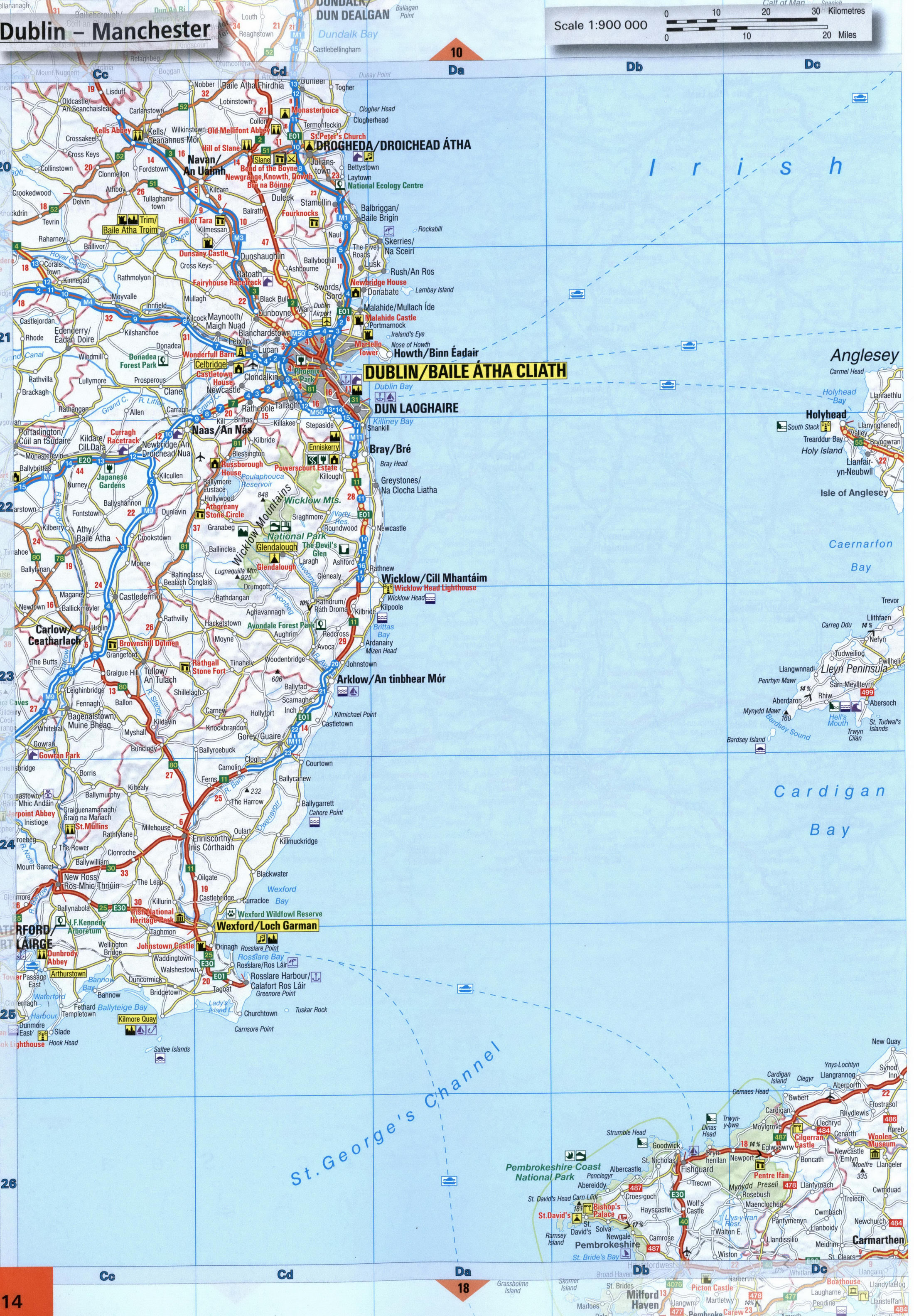 Coastal Map of eastern Ireland