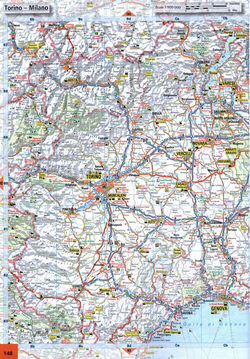 map of Northern Italy with historical sites and popular tourist attractions