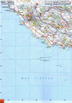 Road map of Naples Napoli