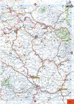 Road map in the region of the cities Satu Mare, Baia Mare, Targu Mures, Cluj-Napoca, Bistrita in the west of Romania