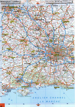 Road map of Northern France