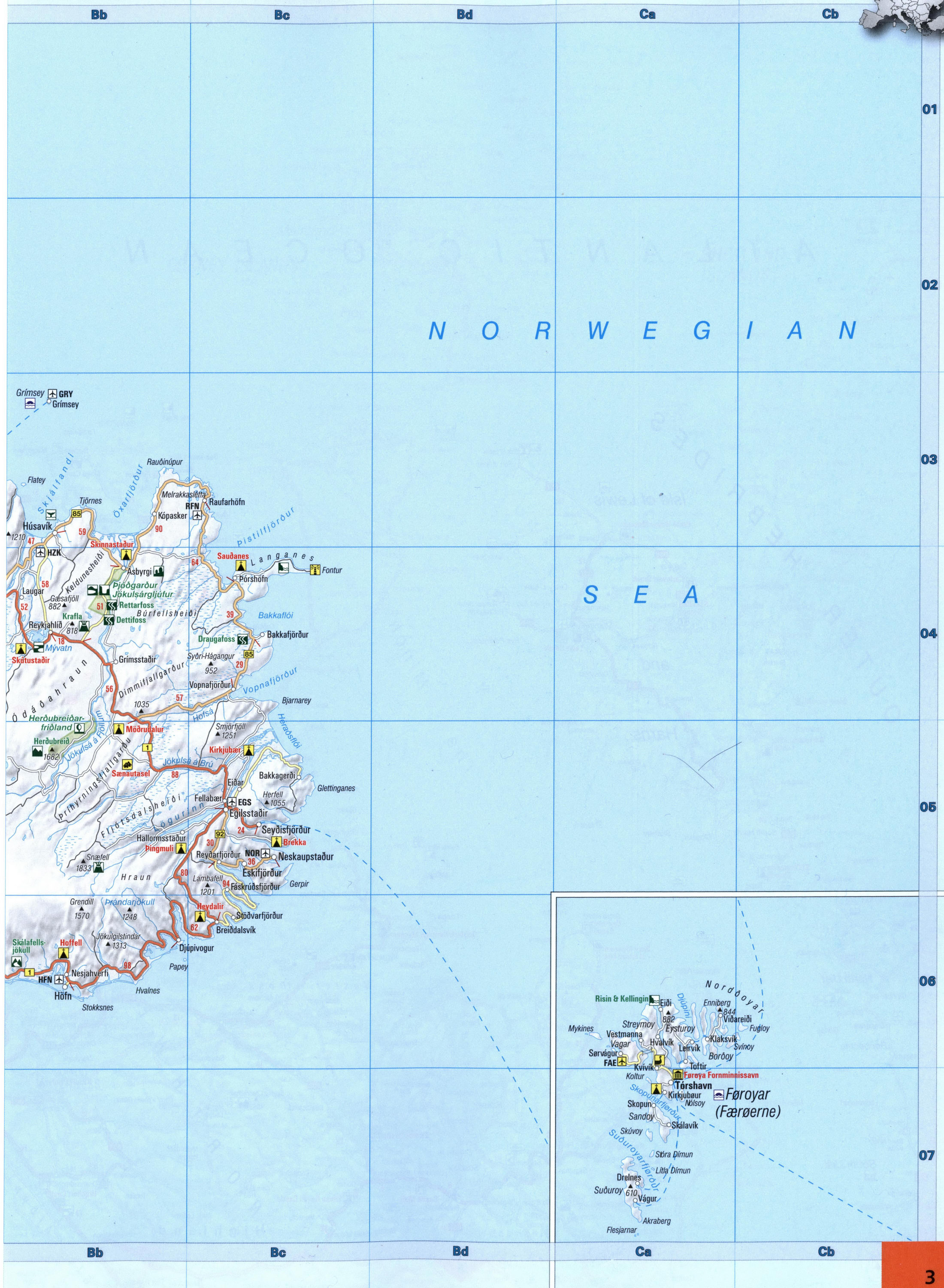 map of east Iceland