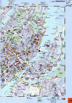 street map of Copenhagen Kobenhavn