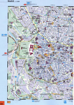 Detailed street map of Madrid