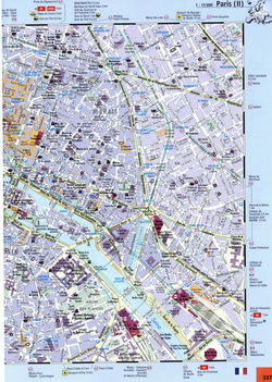 Detailed map of Paris around Bastille, Republique, Gare de Lion