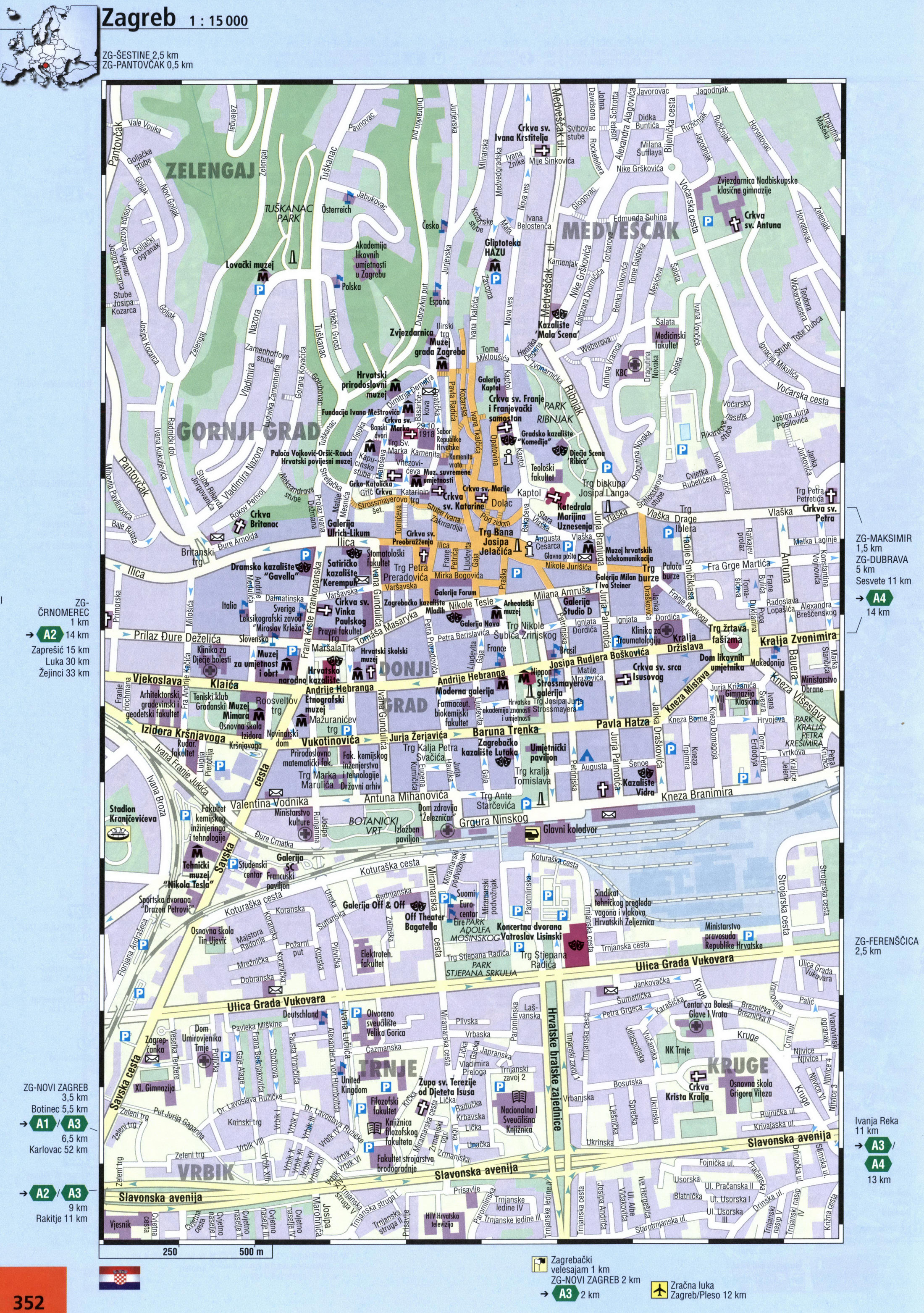street map Zagreb