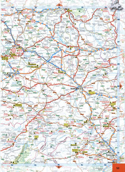 detailed road map Central Spain