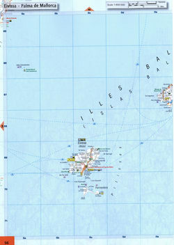 Detailed map of Balearic Islands or Balears Islas