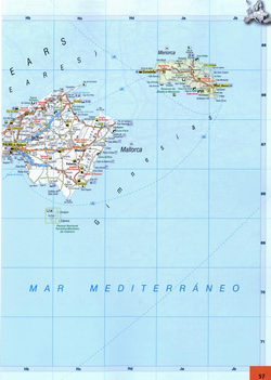 Detailed map of Balearic Islands Balears