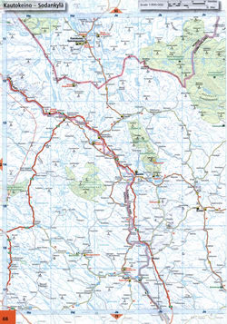 Road map of North Finland