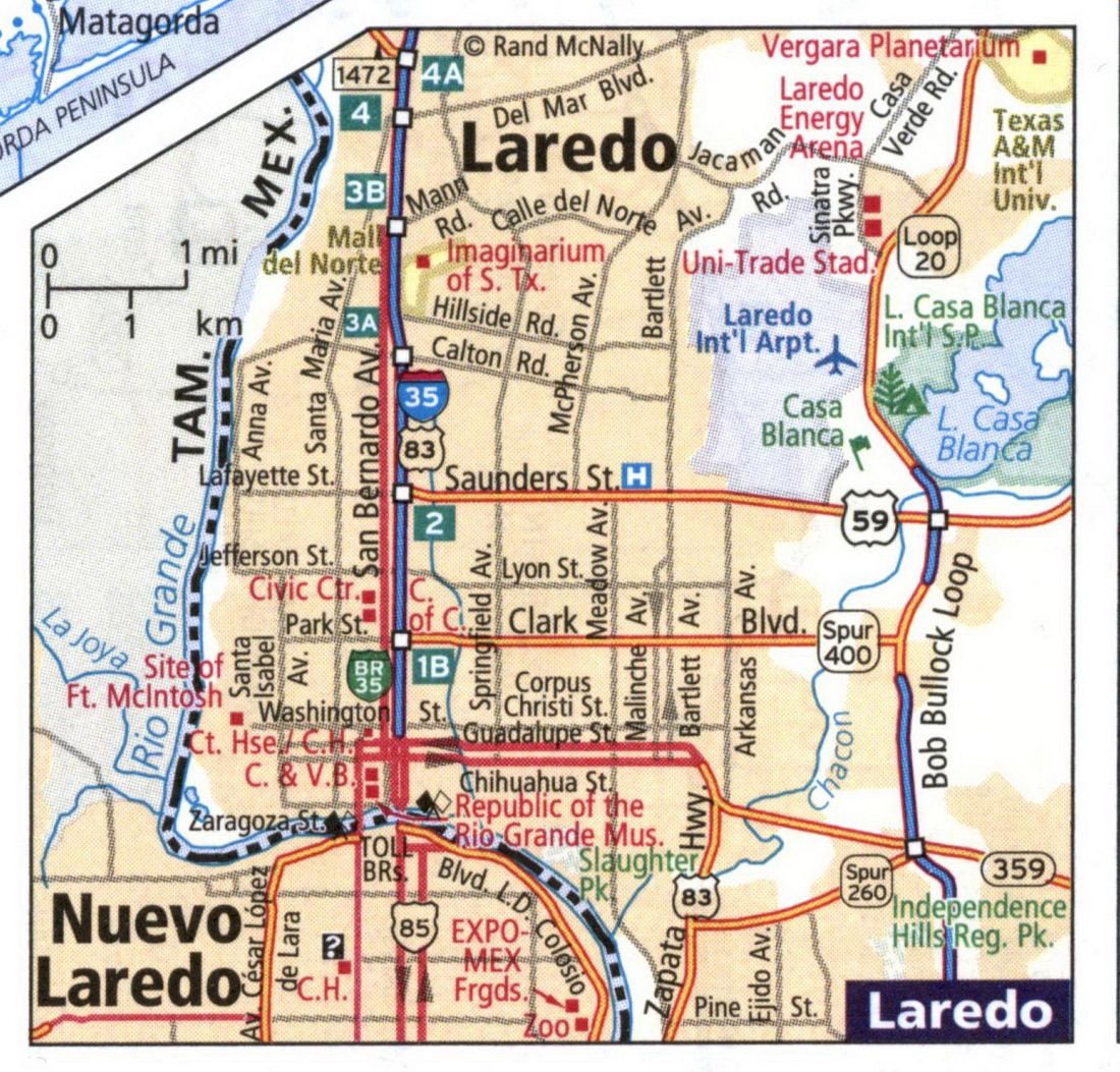 Map of Laredo