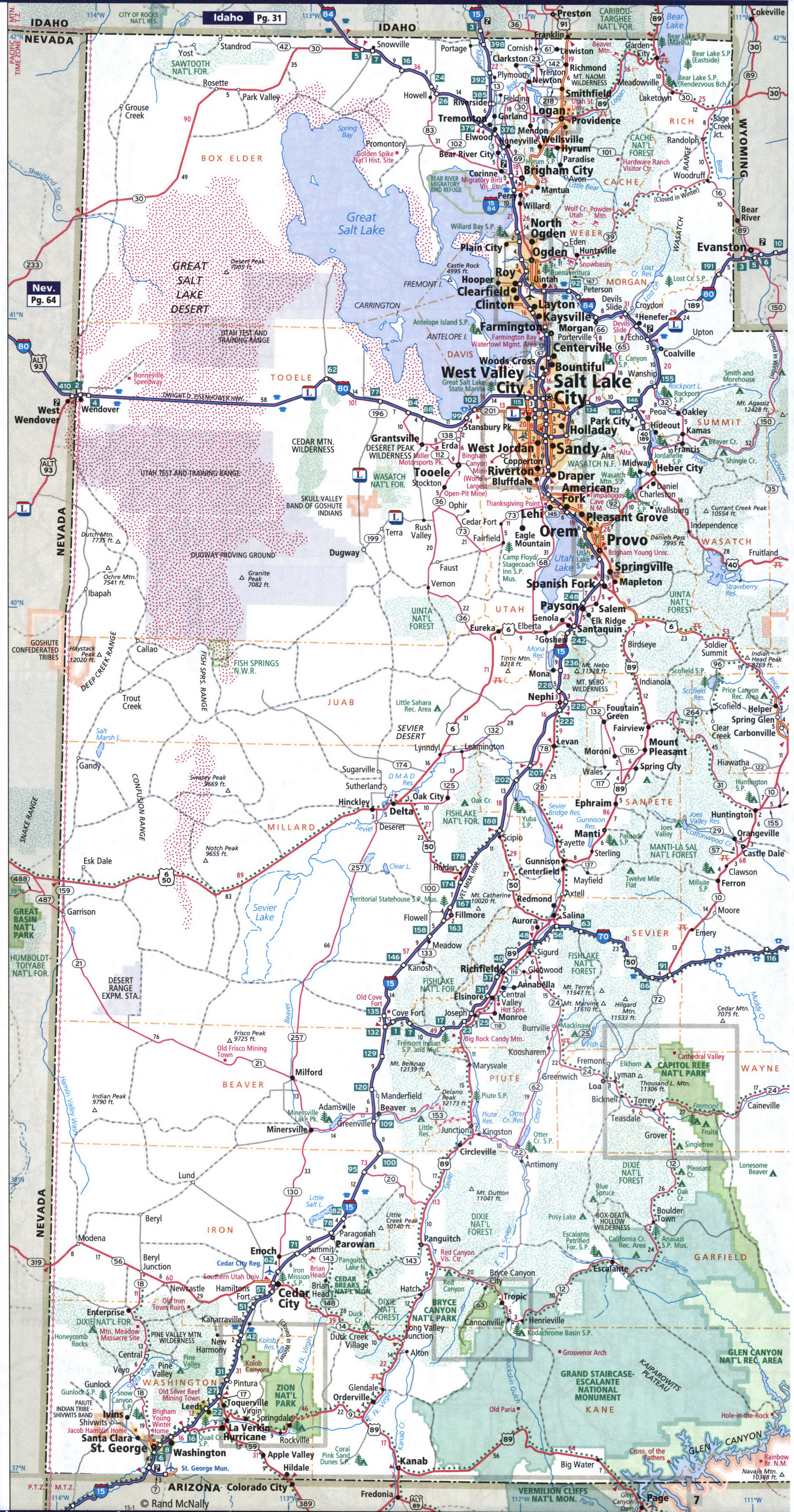 Map of western Utah