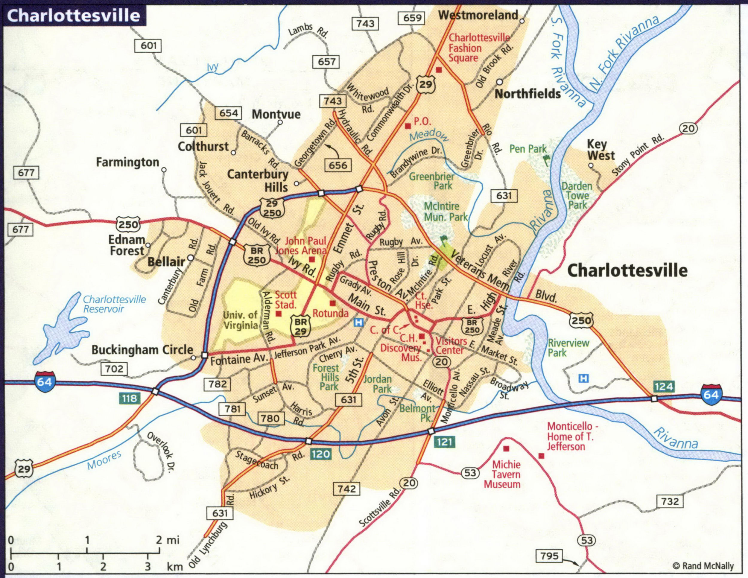 Map of Charlottesville