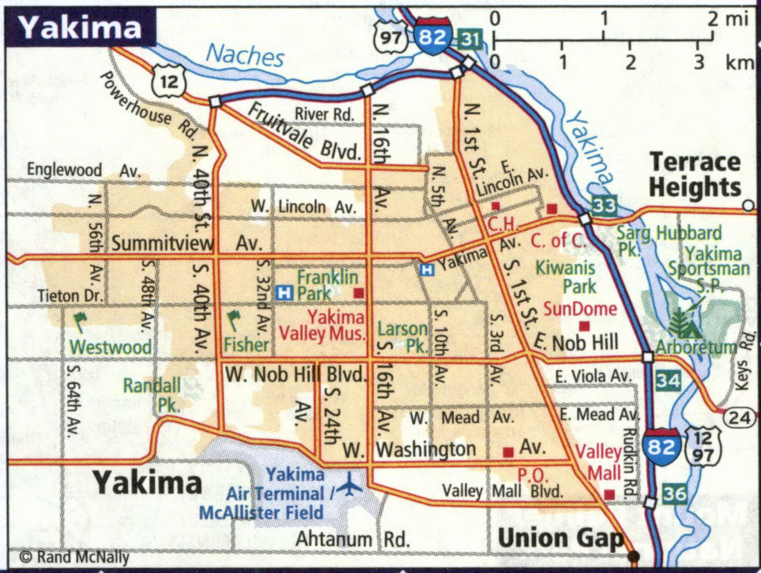 Map of Yakima