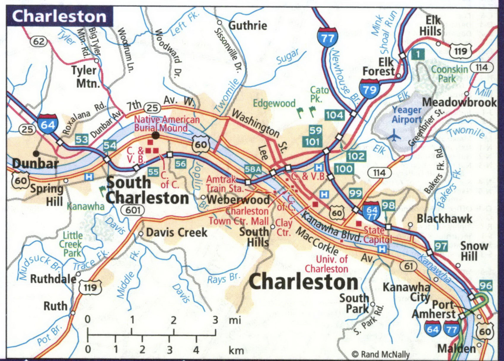Map of Charleston city