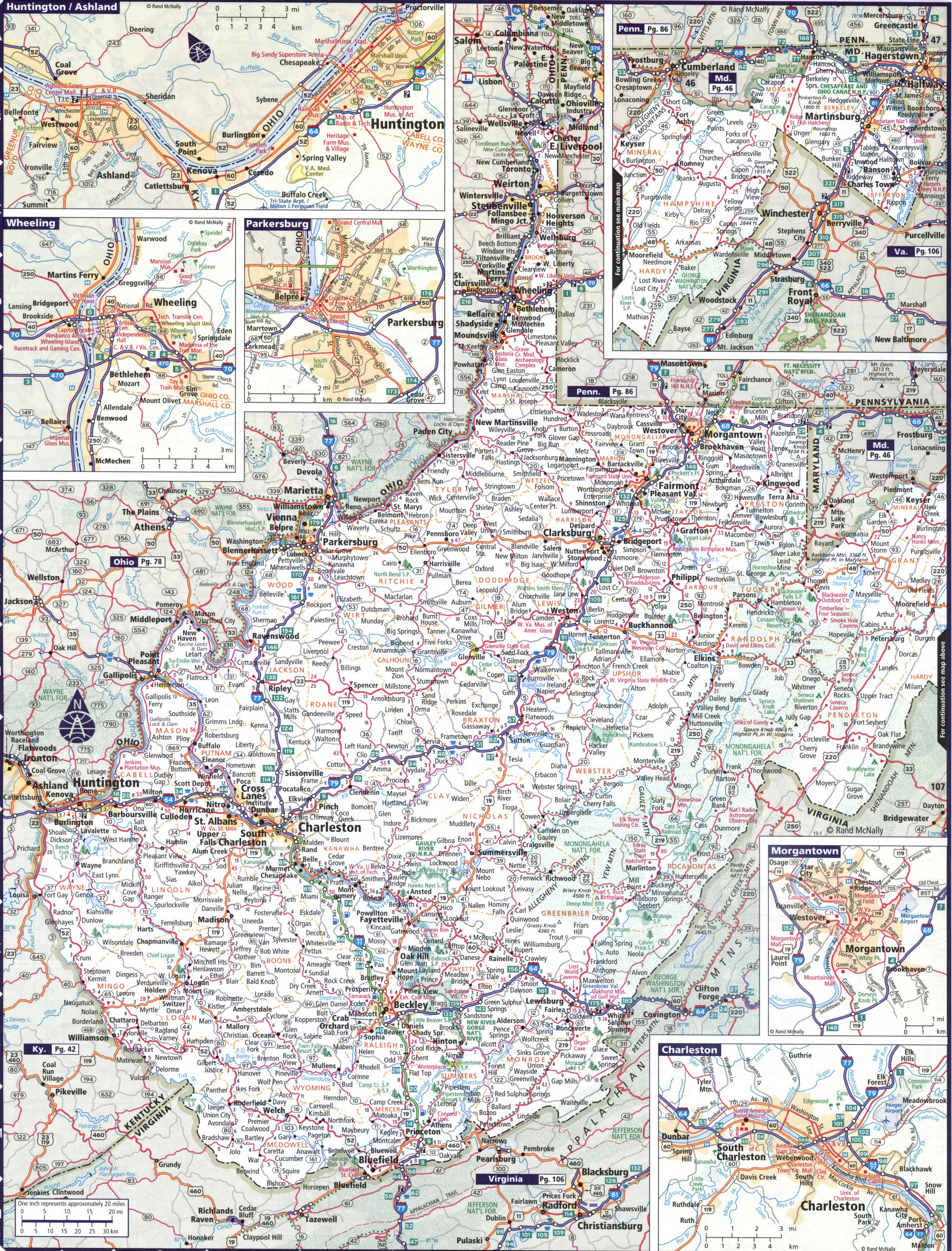 Map of West Virginia state