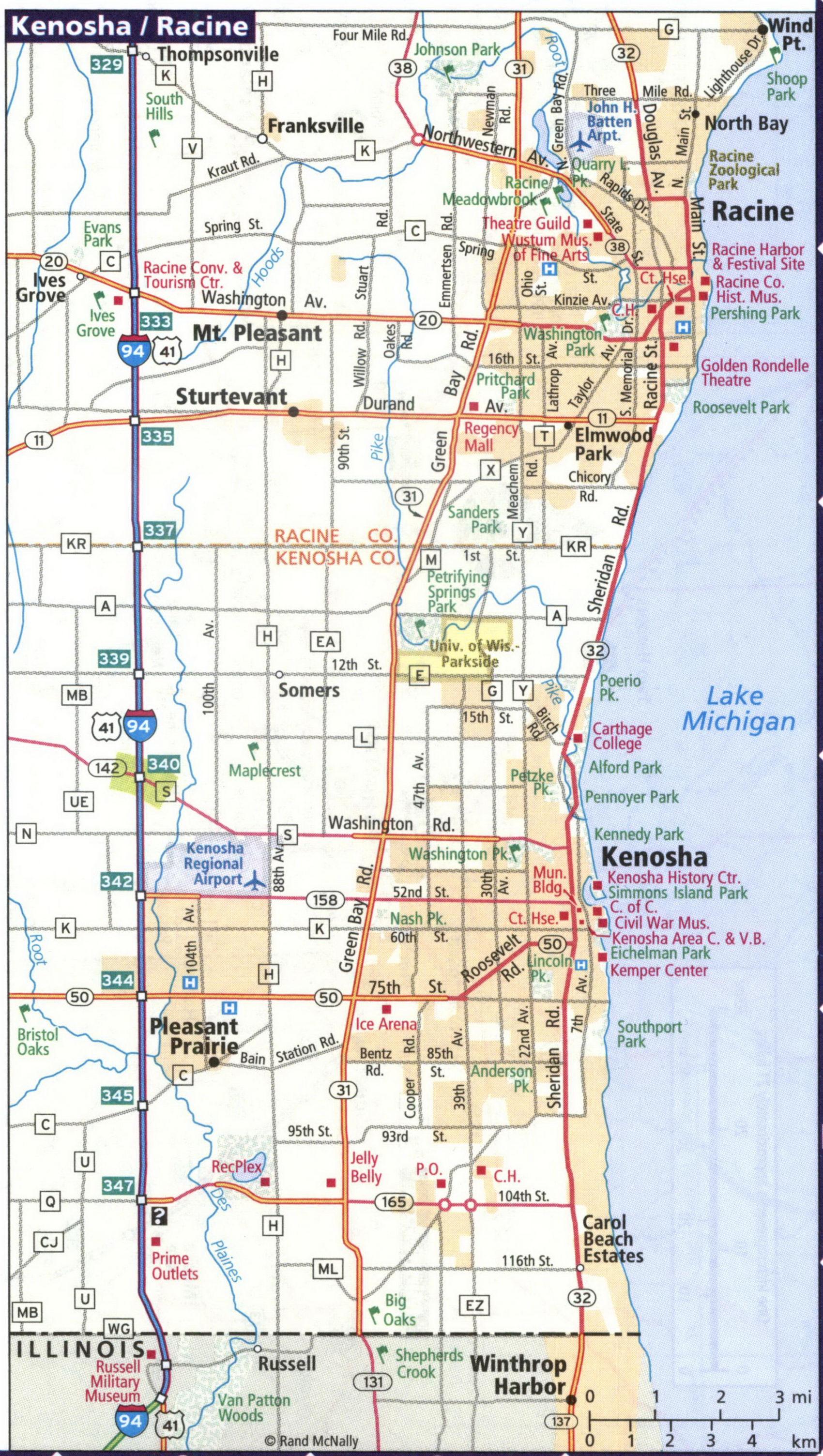 Map of Kenosha