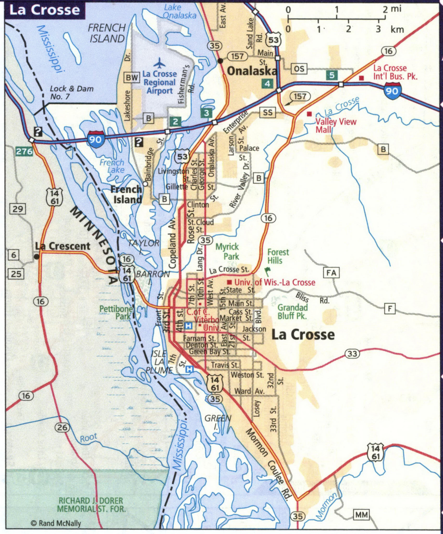 Map of La Crosse