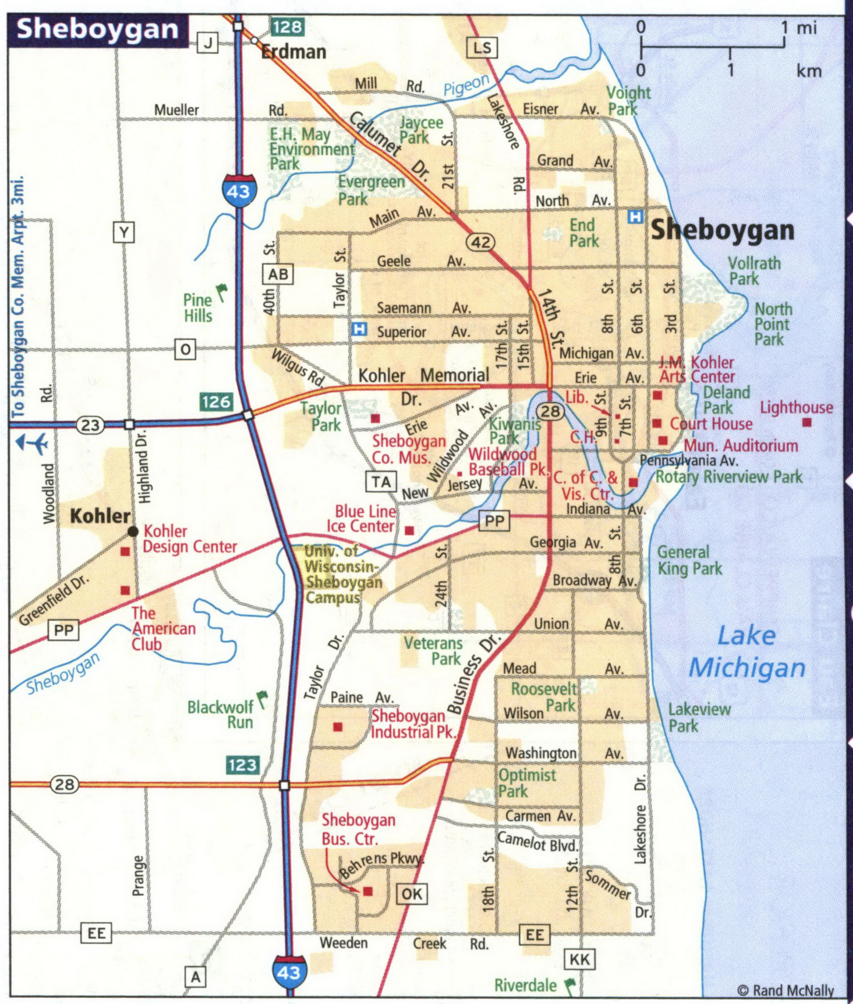 Map of Sheboygan