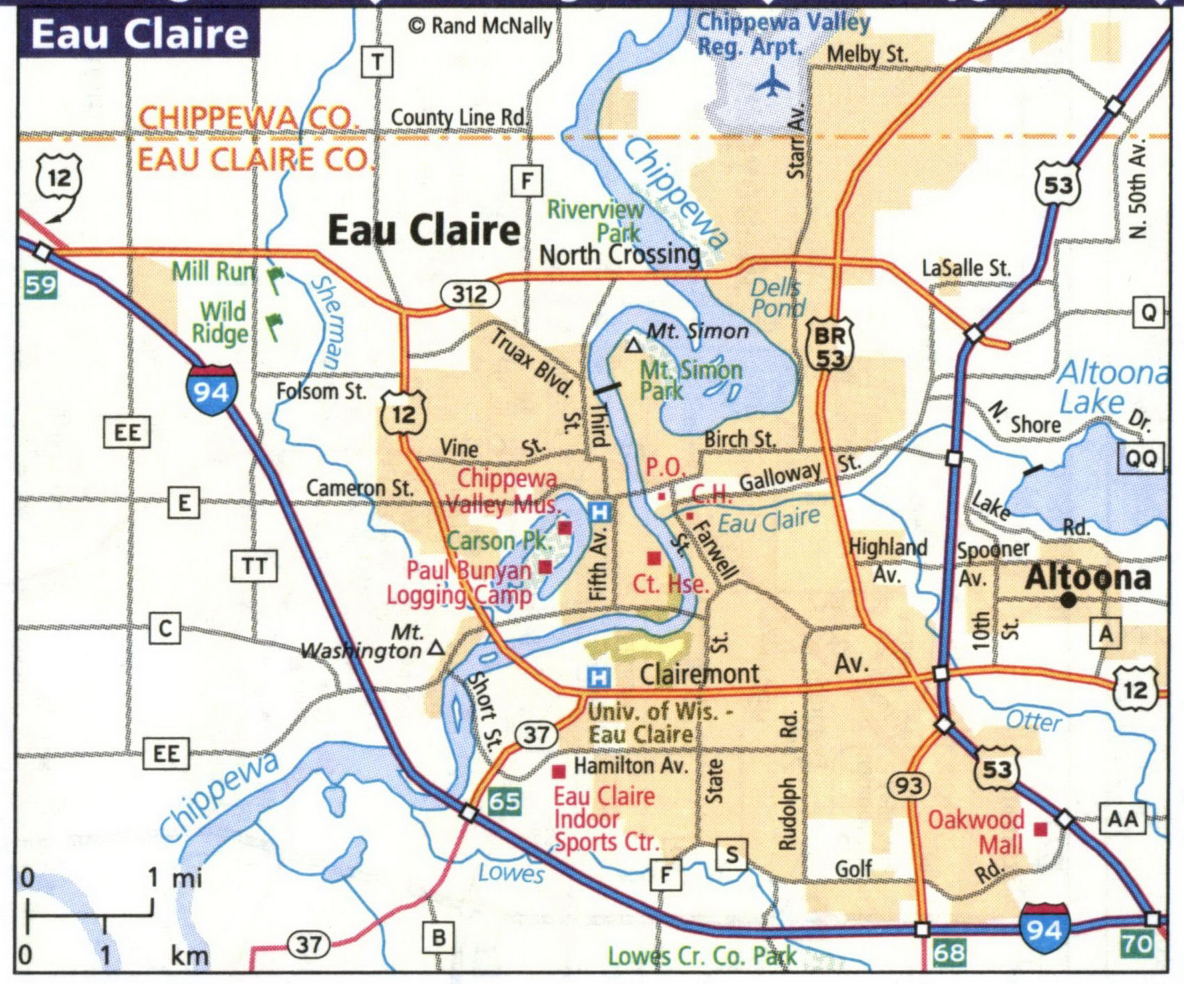 Map of Eau Claire