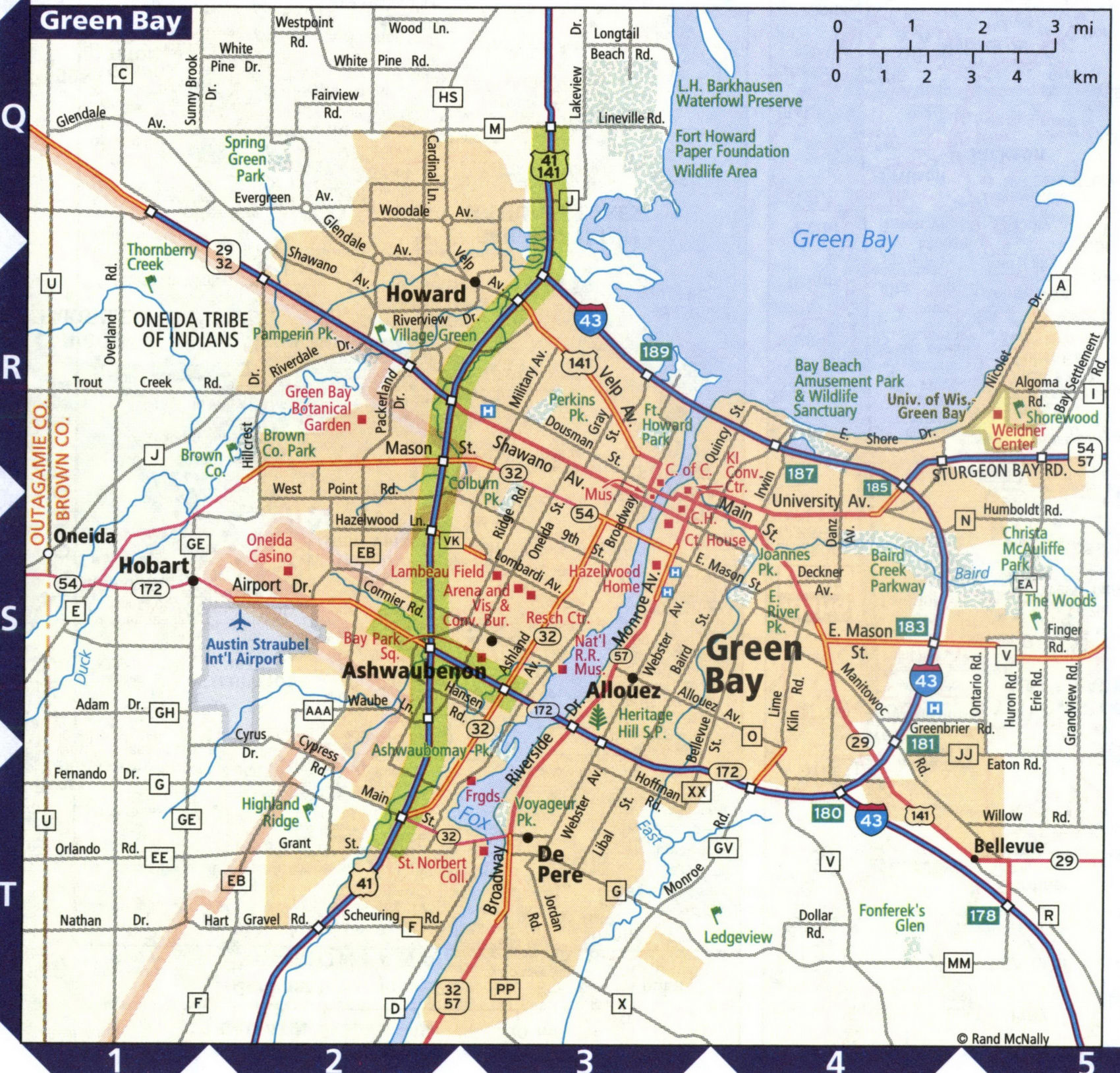 Map of Green Bay