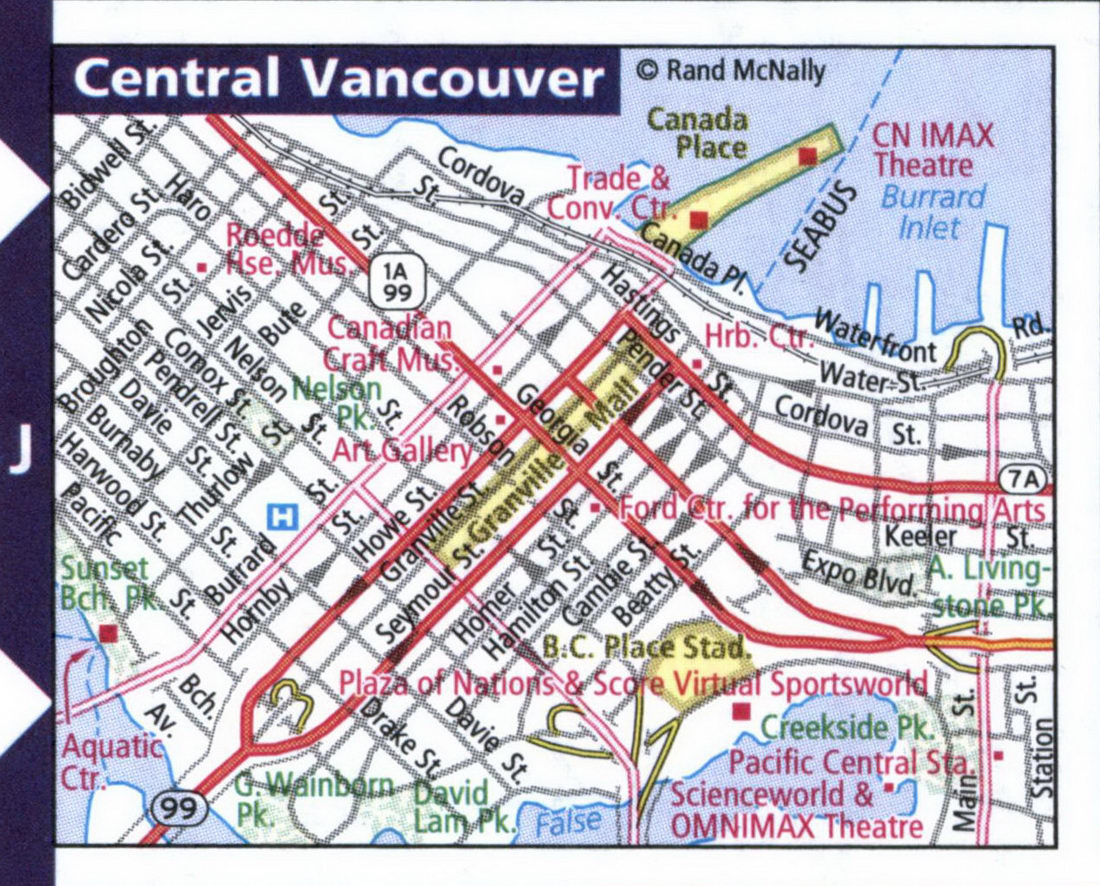 Map of Central Vancouver