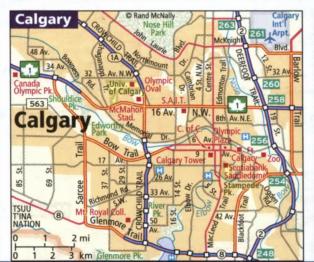 Map of Calgary