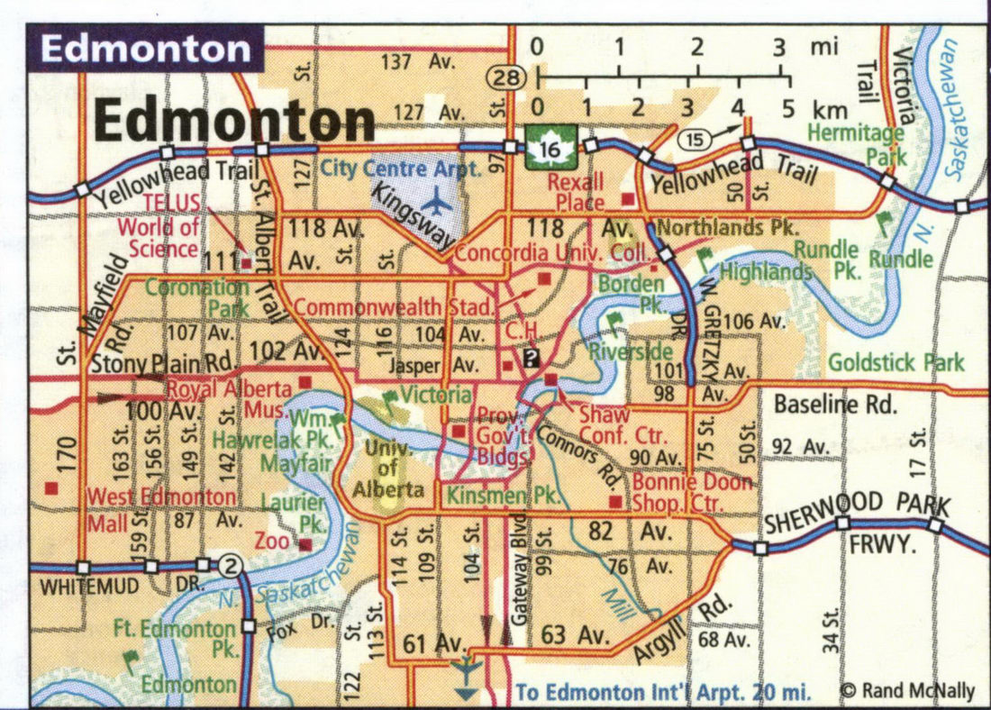 Map of Edmonton