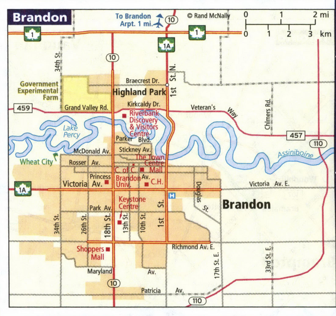 Map of Brandon