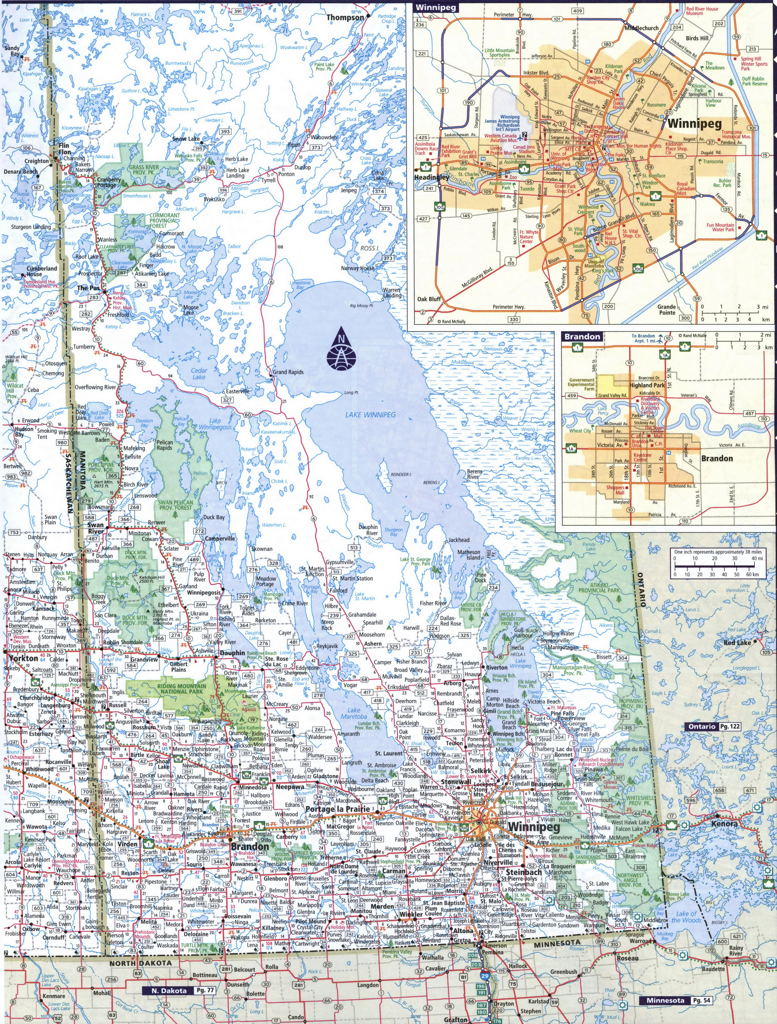 Map of Manitoba and Saskatchewan