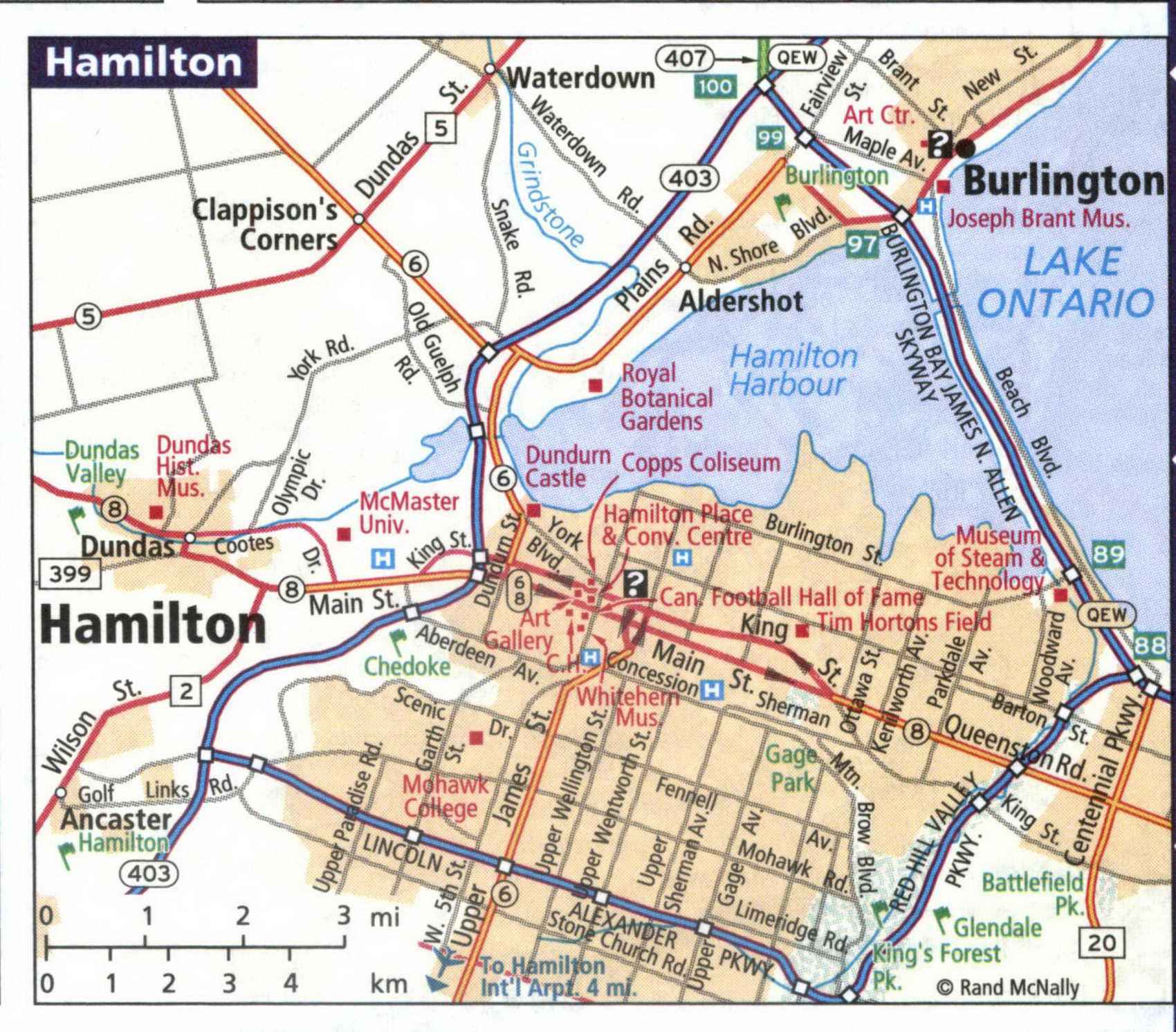 Map of Hamilton