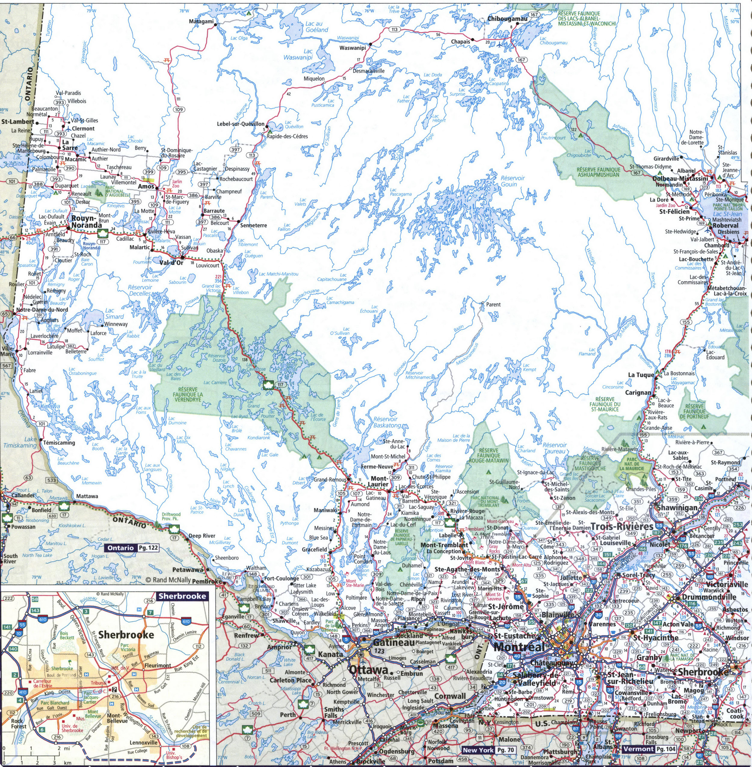 Map of Quebec province