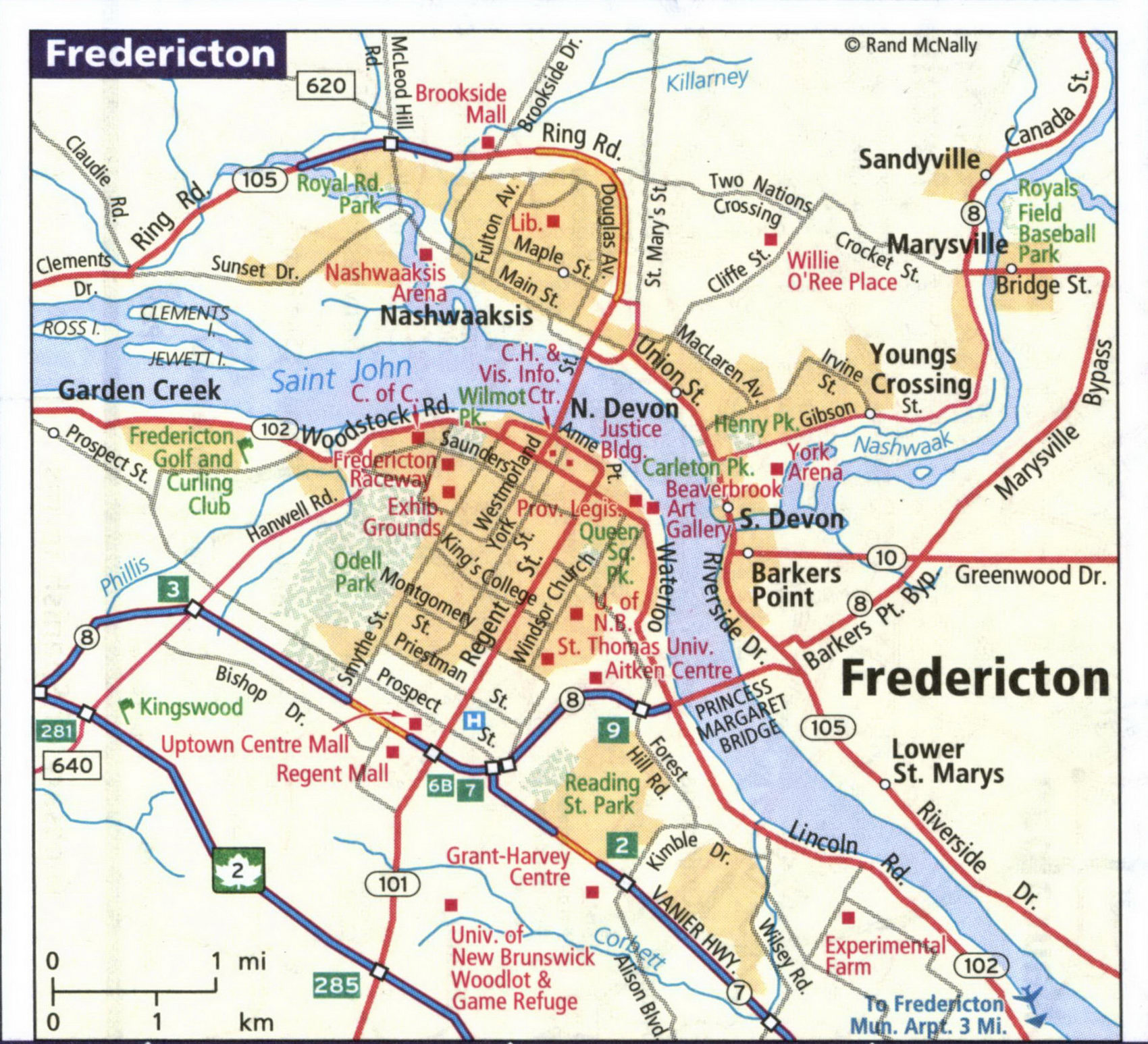 Map of Frederiction