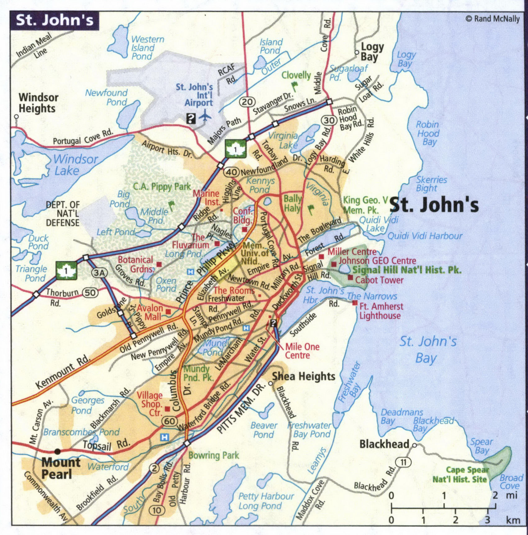 Map of St. John's