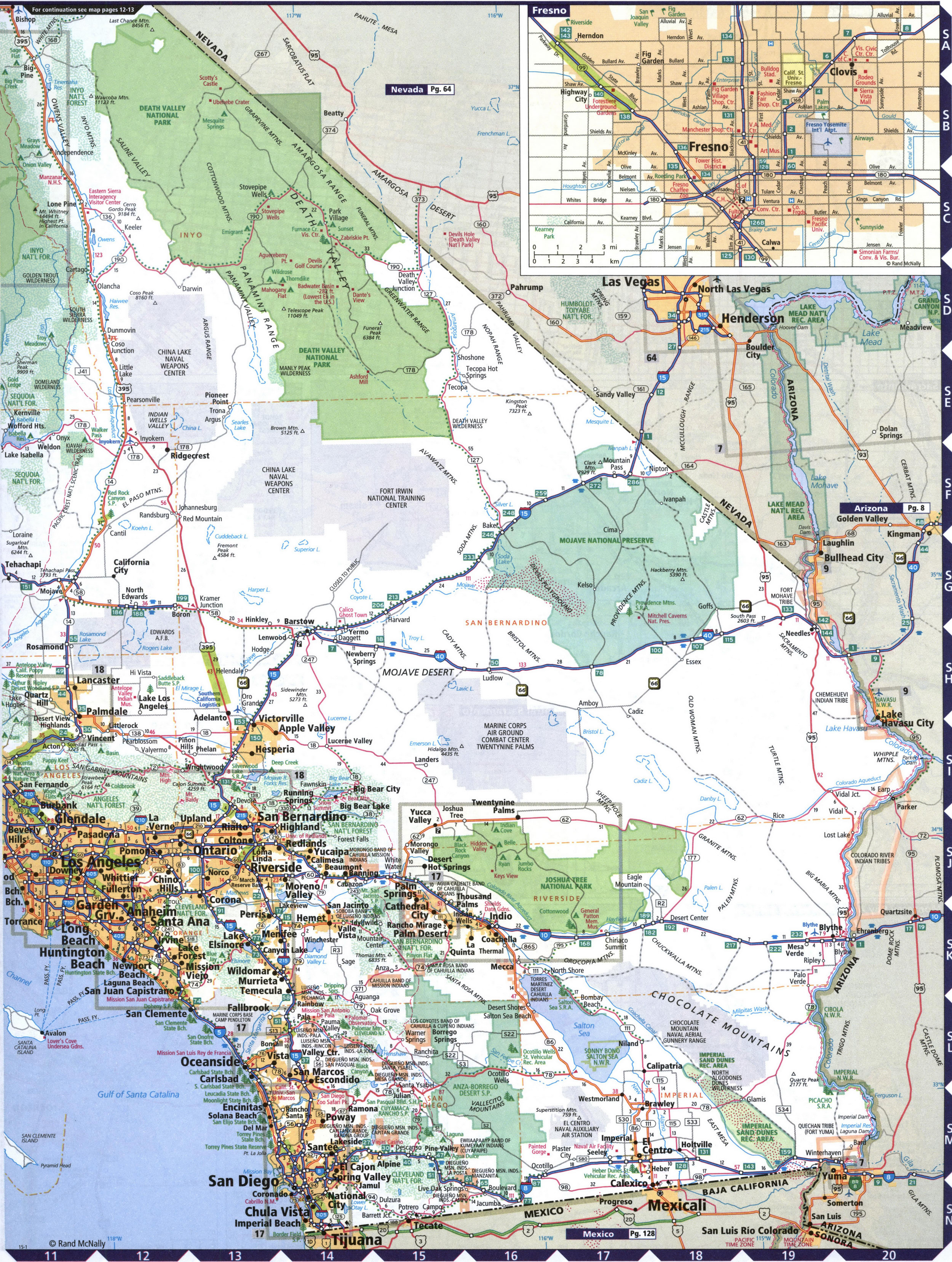 Map of south California