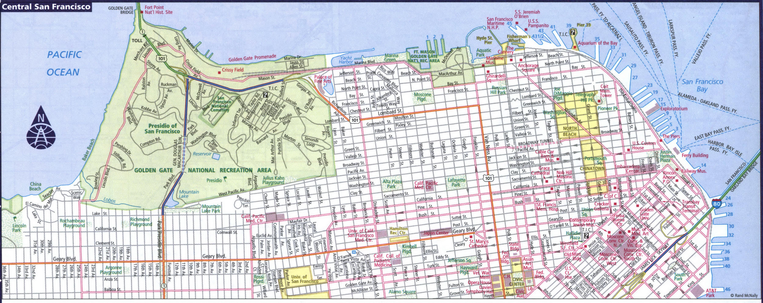 Map of Central San Francisco