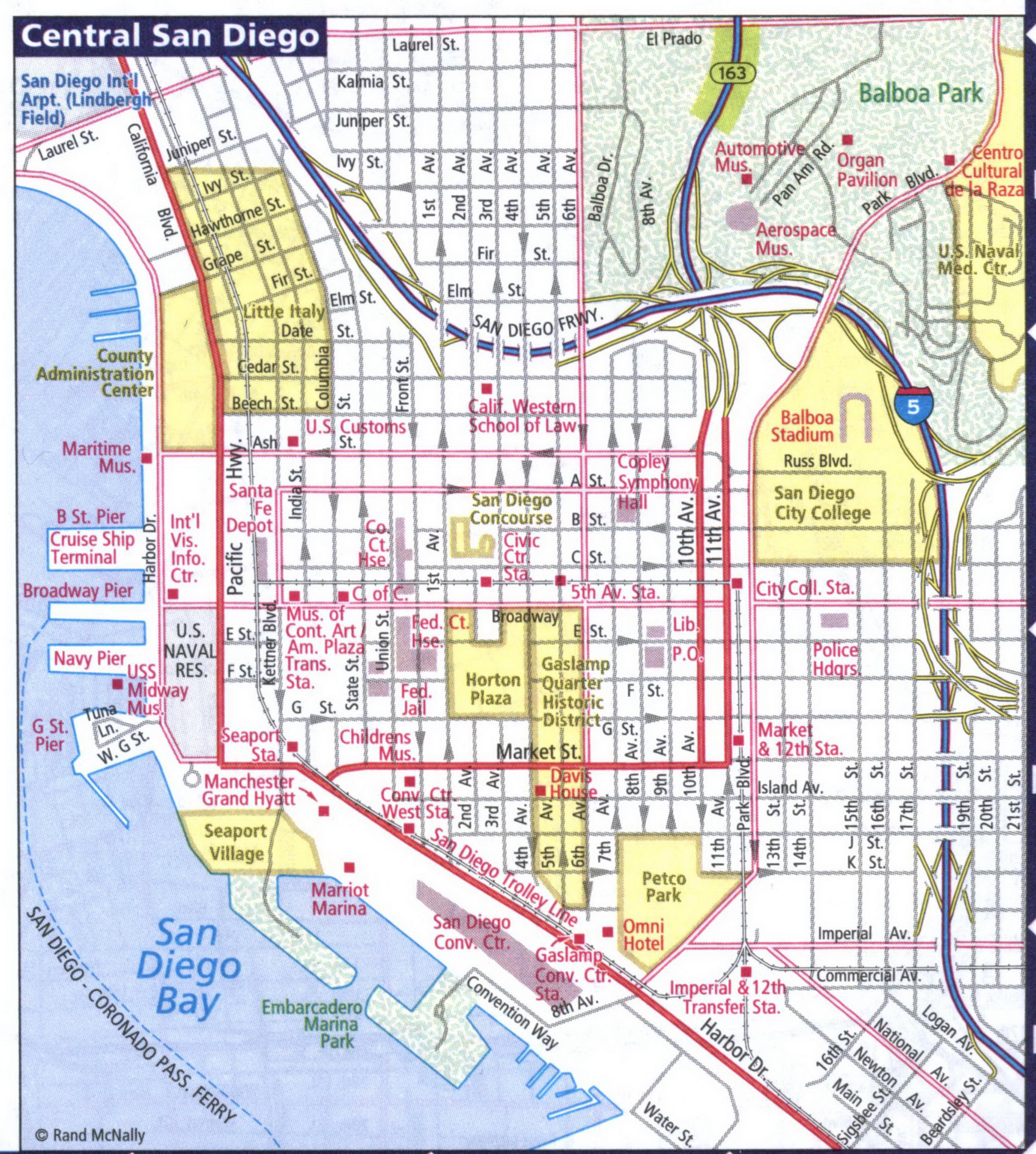 Map of Central San Diego