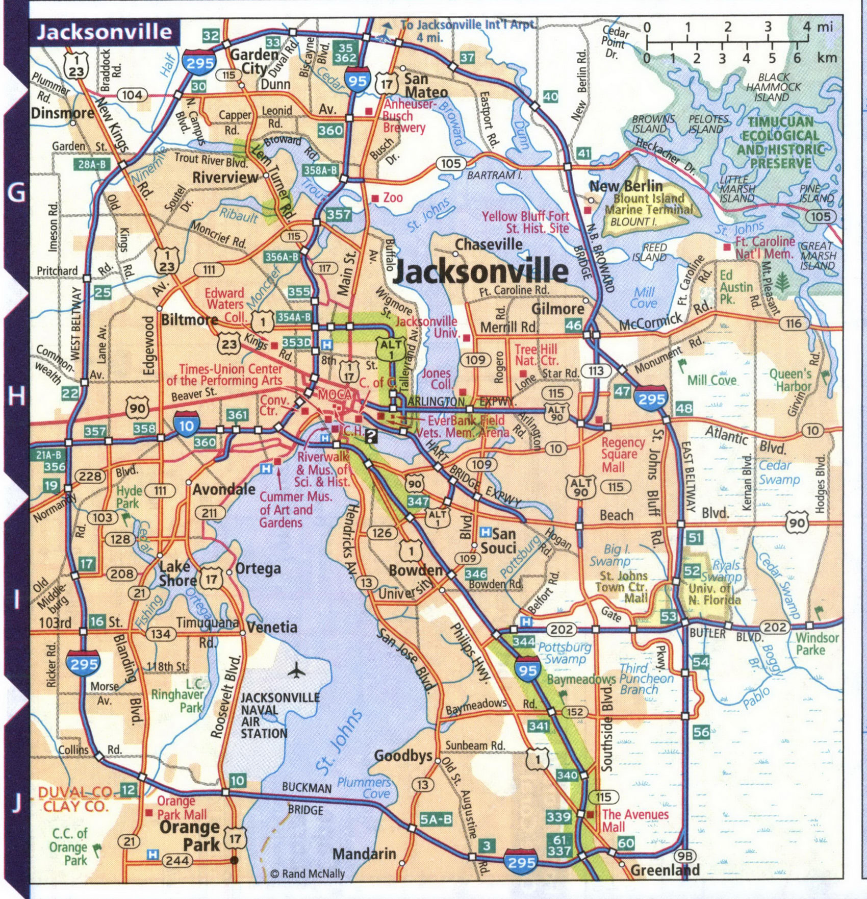 Map of Jacksonville