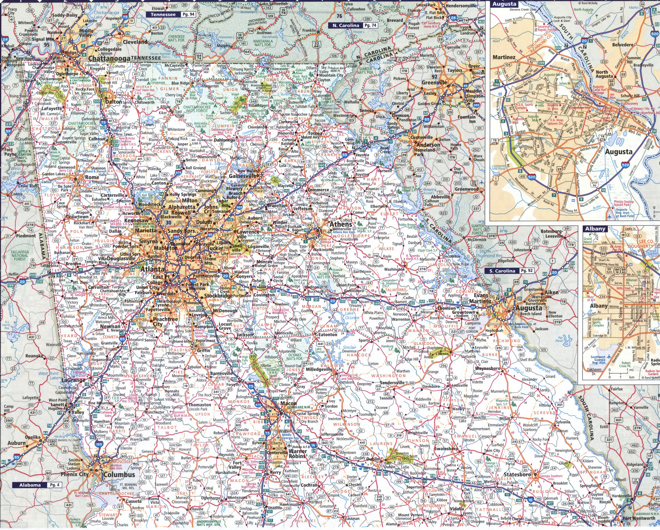 Map of northern Georgia