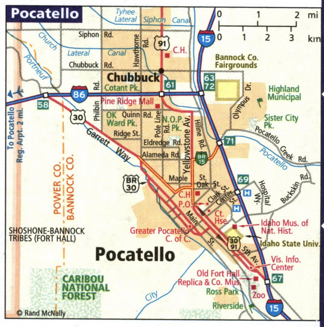 Map of Pocatello