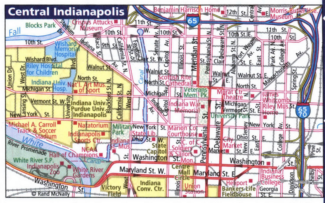 Map of Central Indianapolis