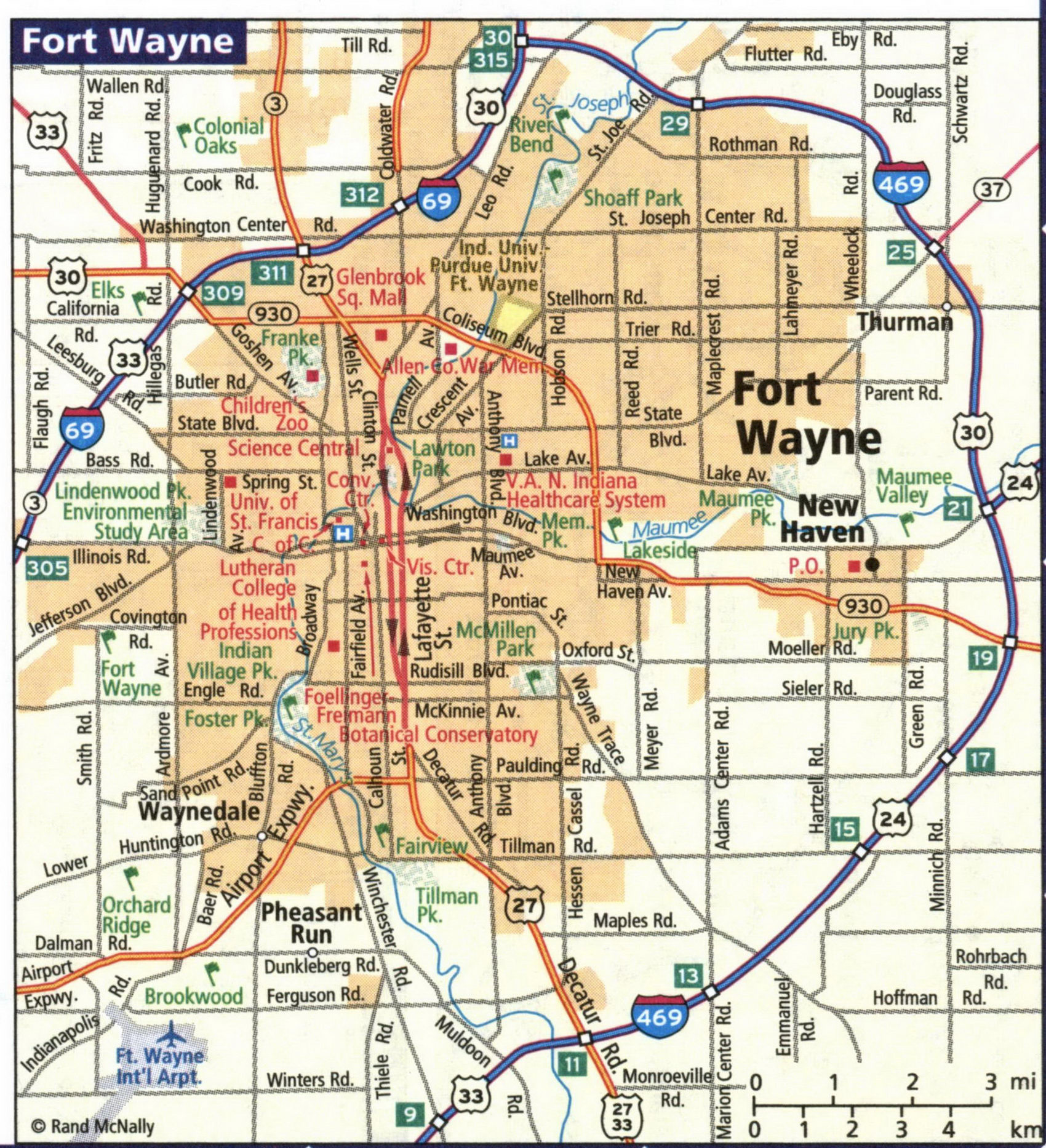 Map of Fort Wayne
