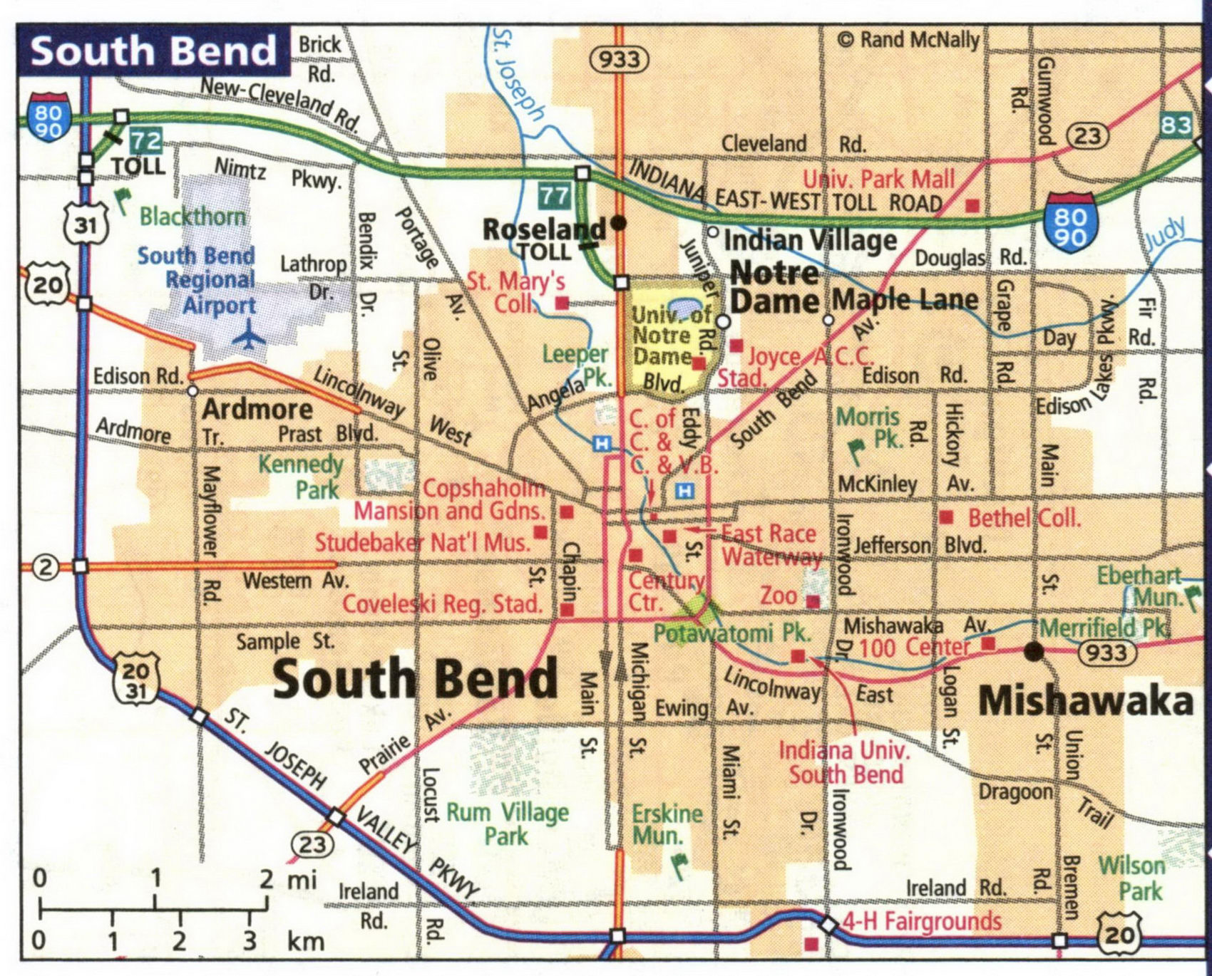 Map of South Bend