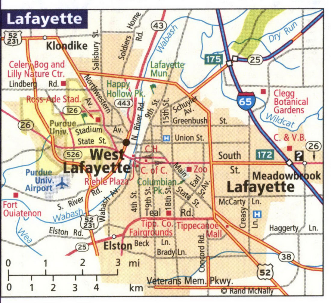 Map of Lafayette