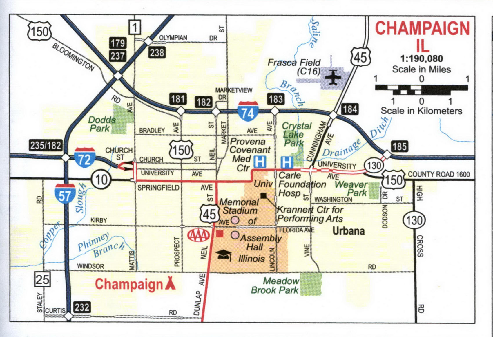 Map of Champaign IL