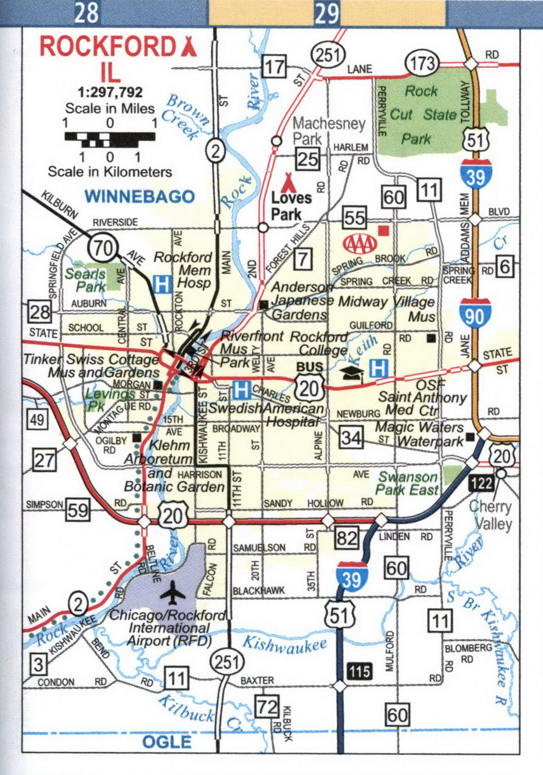 Map of Rockford