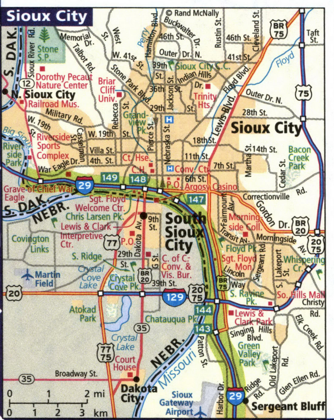 Map of Sioux City